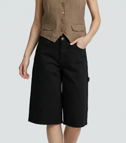 Bermuda En Indigo Para Mujer Gwen DerekNG