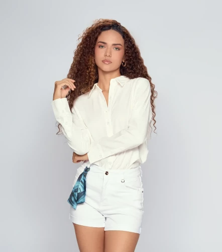 Blusa Camisera Para Mujer Unicolor Iria DerekAR