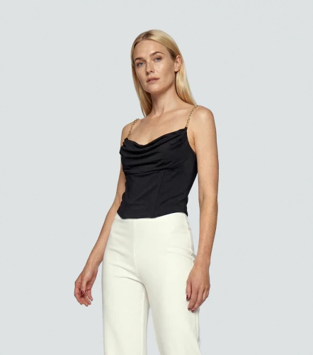 Blusa Con Escote Drapeado Carla DerekNG