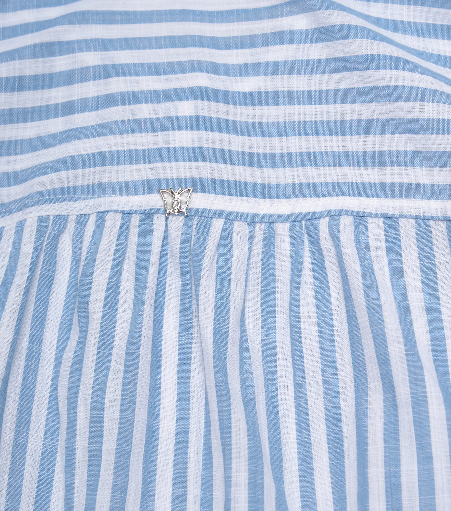 Blusa De Rayas En Lino Manga 3 4 Derek 832885 AZ