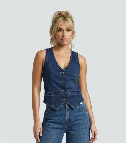 Chaleco En Indigo Para Mujer Tatiana DerekAZ