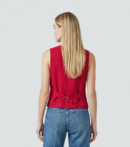 Chaleco Para Mujer En Lino Unicolor Ariana DerekRJ