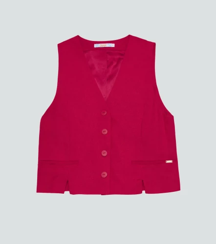 Chaleco Para Mujer En Lino Unicolor Ariana DerekRJ