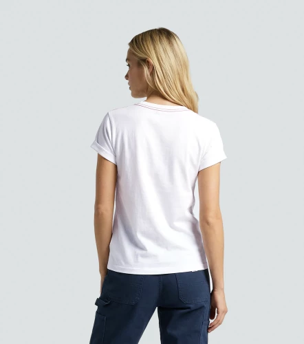 Cleo Camiseta Relaxed Fit Femenina Con Guardapolvo En MangaBL