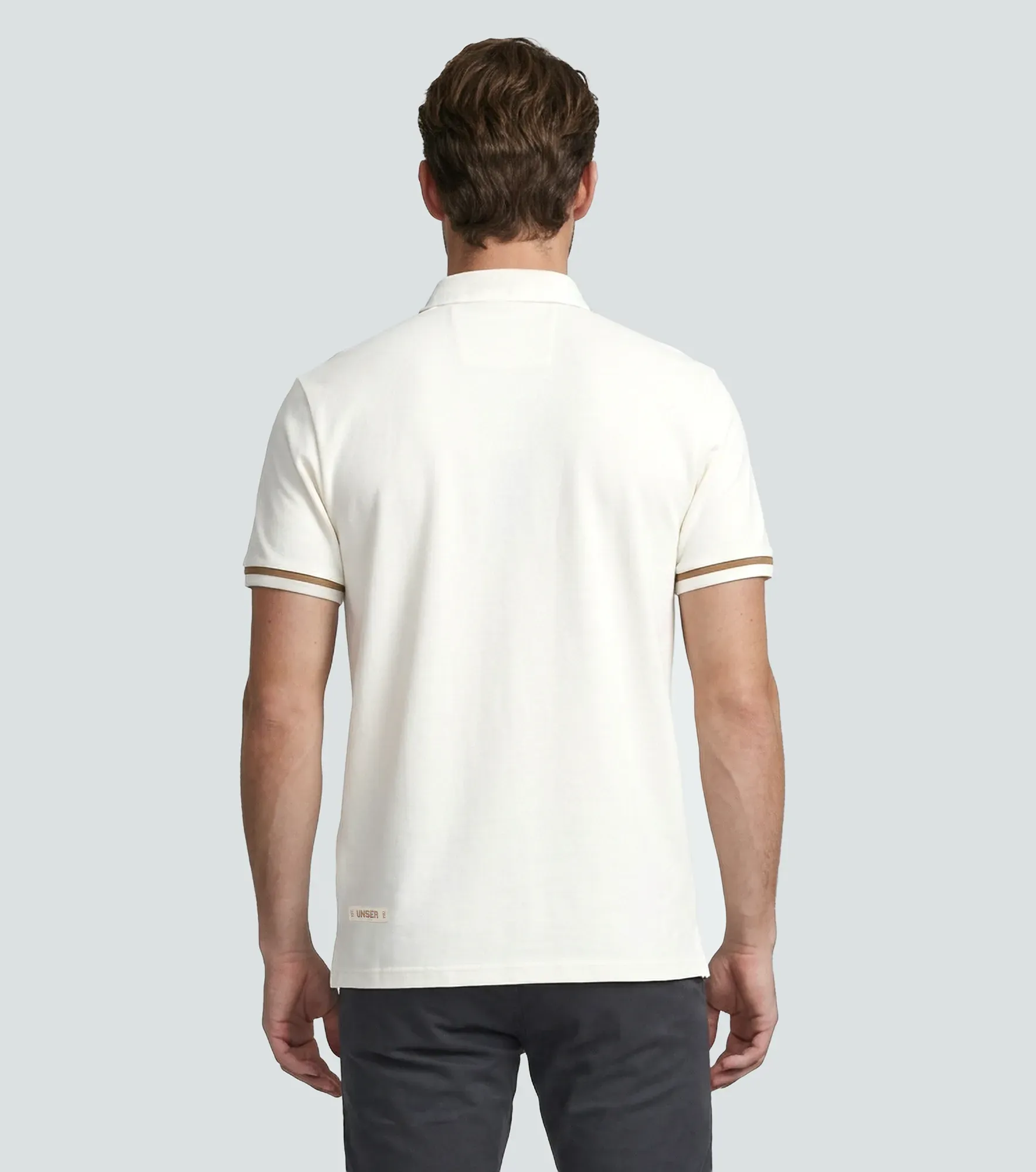 Comfort Brey Polo Unicolor Y Cuello Tejido Unser 835109 AR