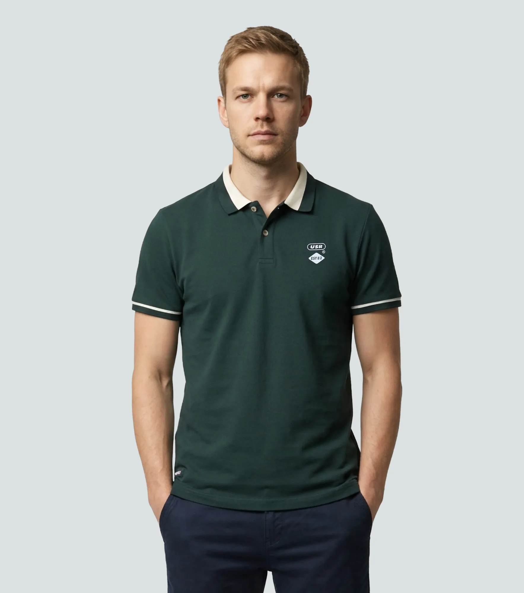 Comfort Brey Polo Unicolor Y Cuello Tejido UnserVO