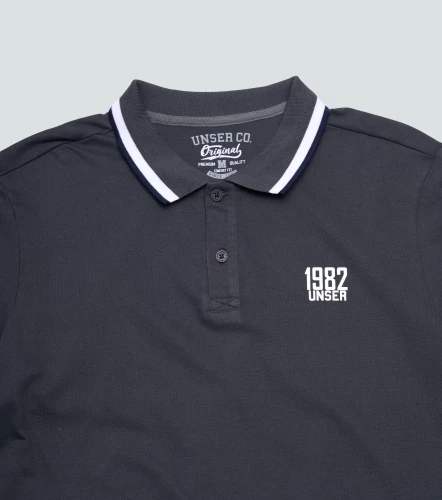 Comfort Yesid Polo Para Hombre Unicolor Manga Corta UnserGO