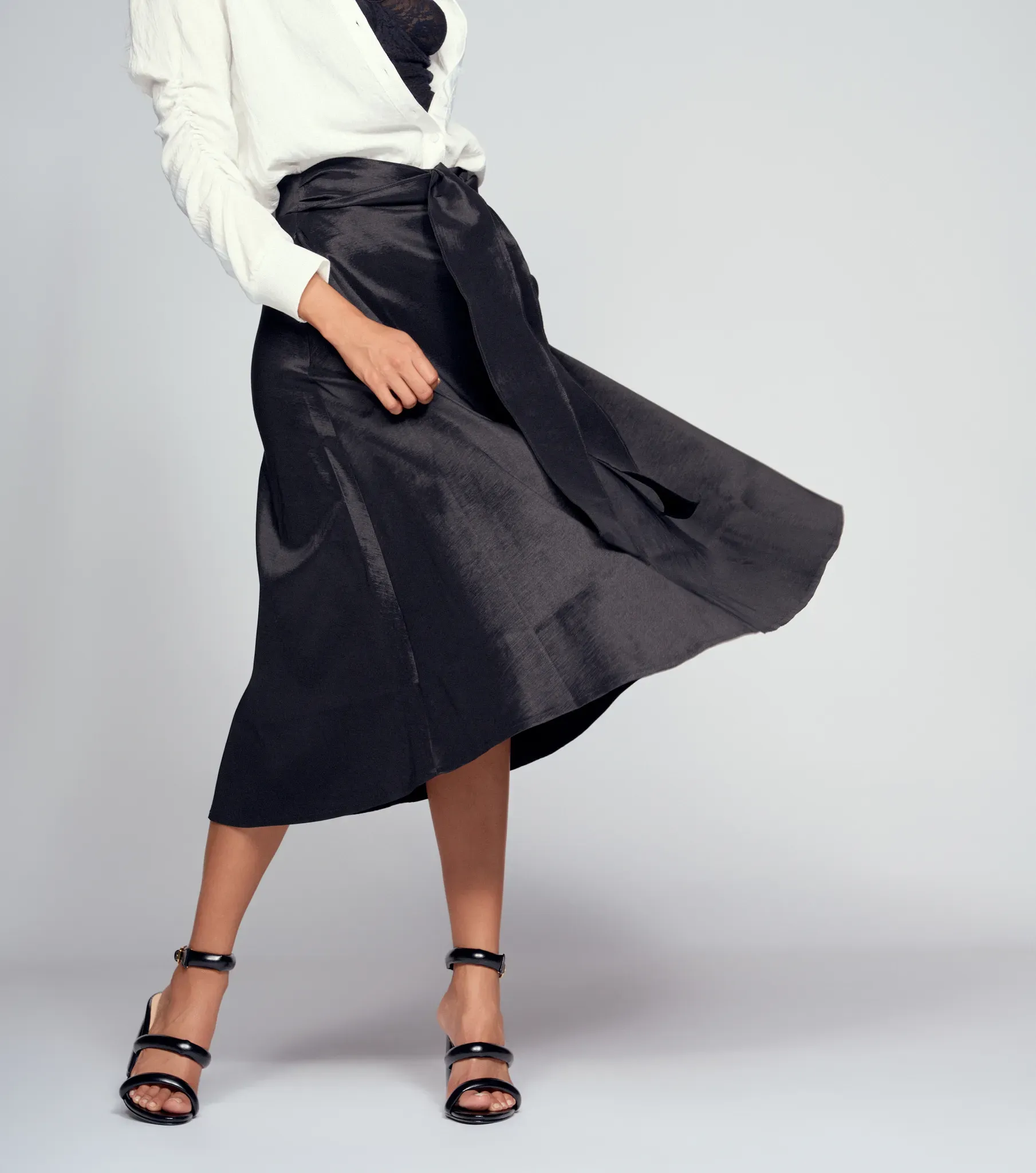 Falda Midi Unicolor Para Mujer DerekNG