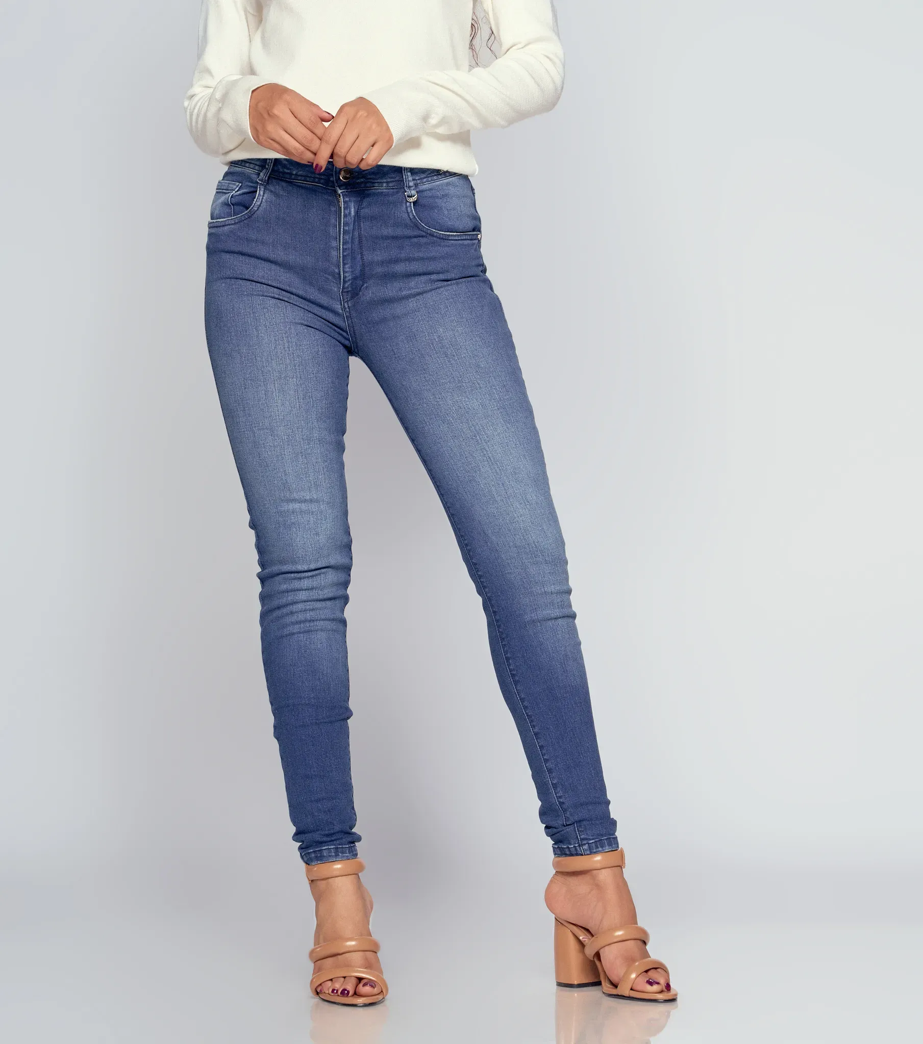 Jean Para Mujer Pull Up Bota Skinny Barcelona Angela Derek 832401 AZ