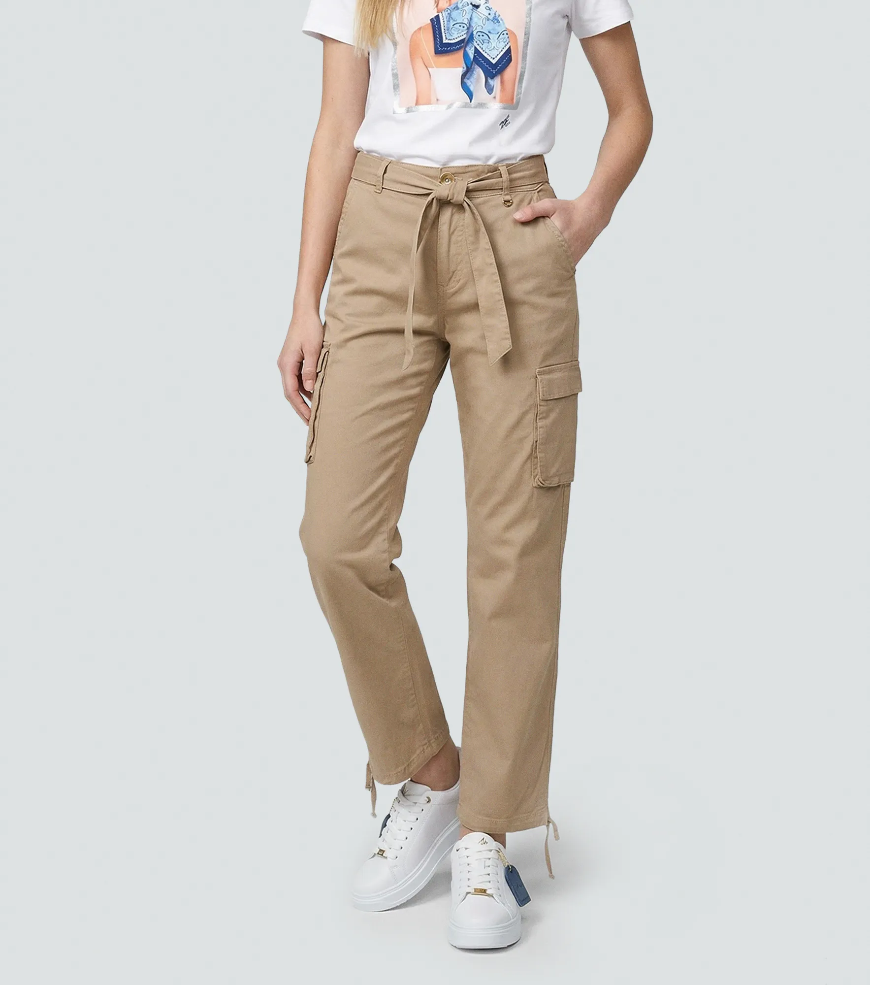 Pantalon De Mujer Unicolor Cargo DerekKQ