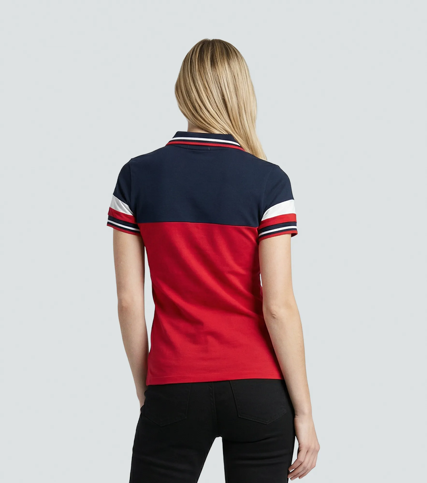 Polo Para Mujer Combinado Manga Corta Derek 826629 AC