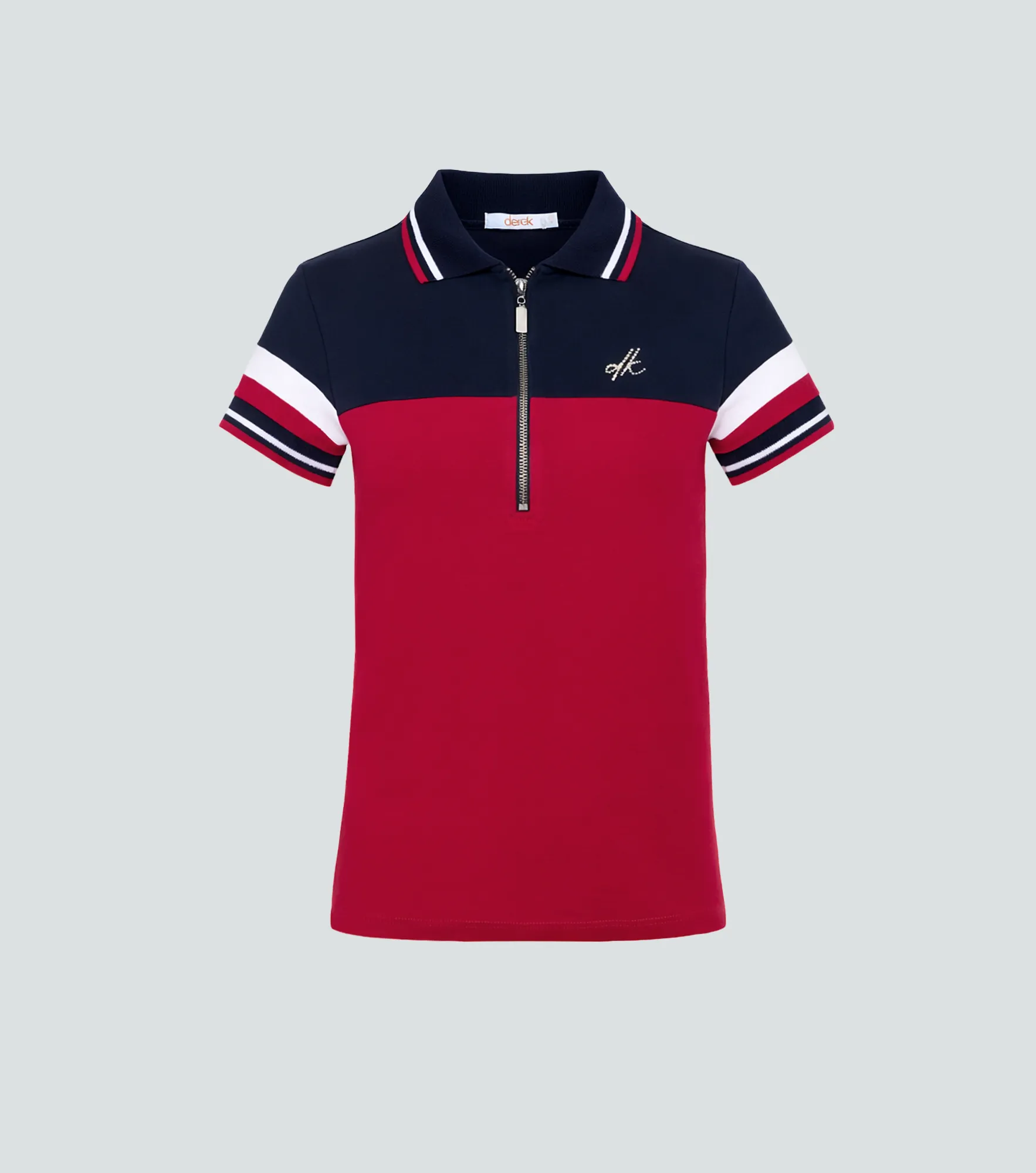 Polo Para Mujer Combinado Manga Corta Derek 826629 AC