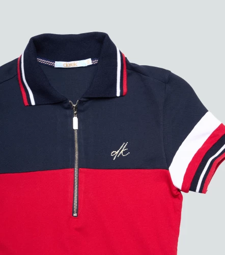 Polo Para Mujer Combinado Manga Corta DerekAO