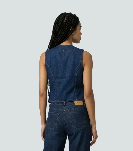 Raquel Chaleco Con Cortes Y Bolsillos En Delantero UnserAZ