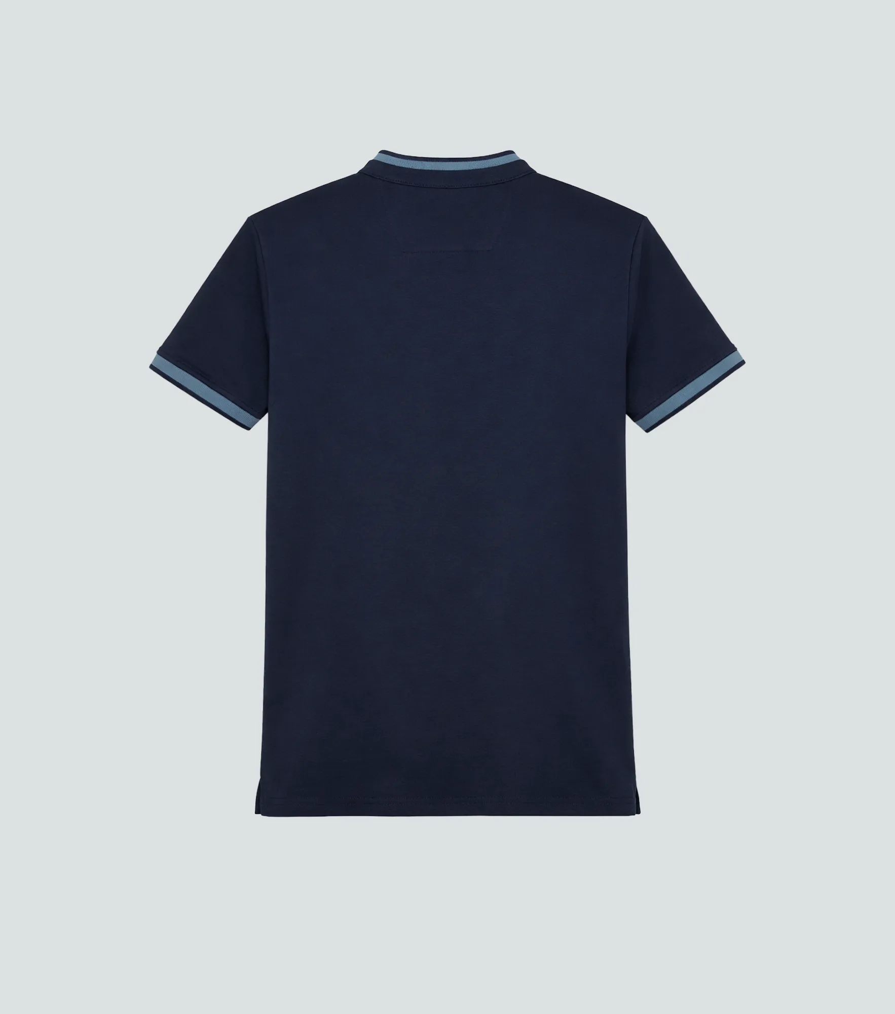 Slim Ivan Polo Unicolor Para Hombre Con Estampado En Delanero Y Cuello Neru Unser 828807 AV