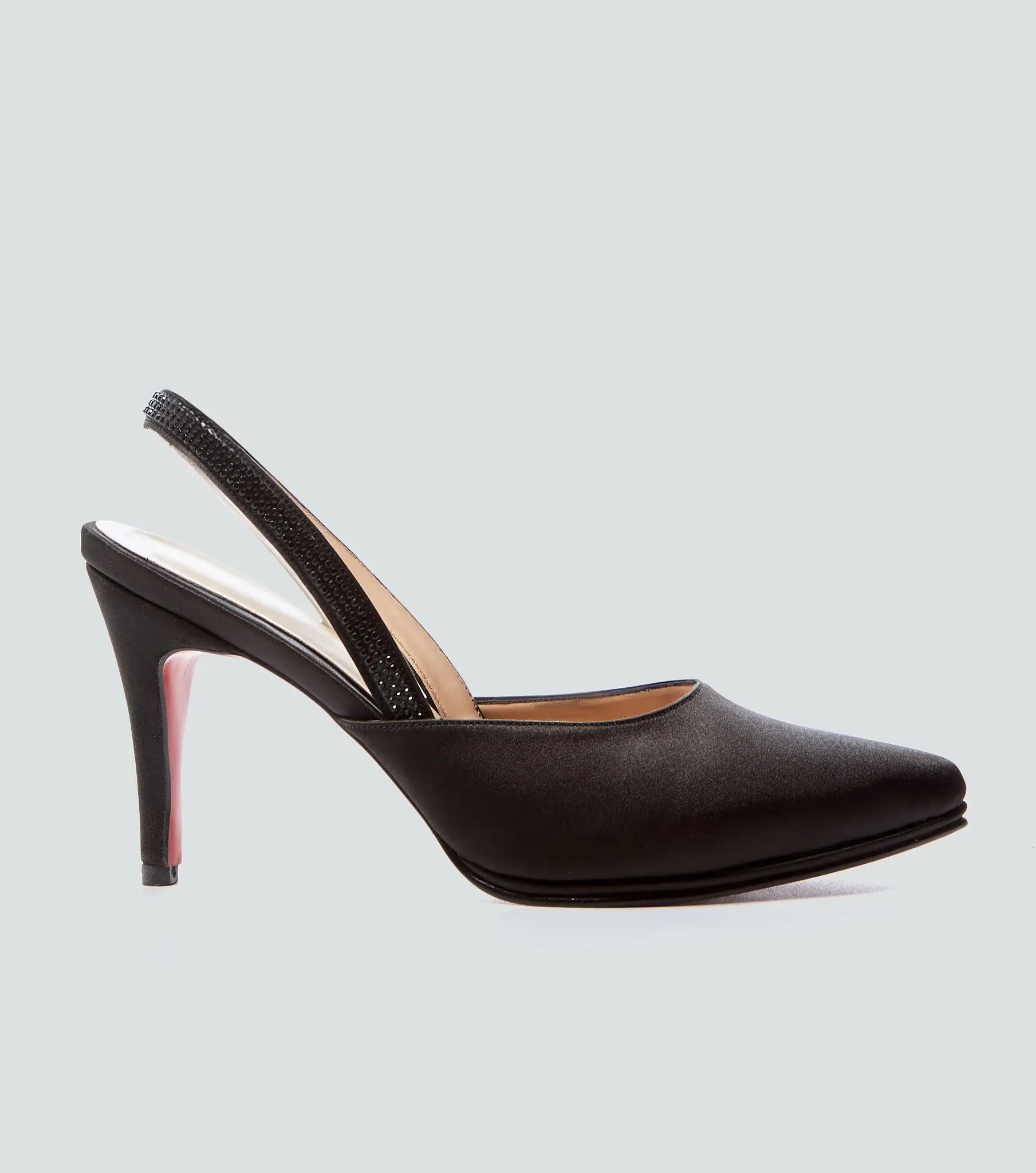 Zapatilla Para Mujer Con Tacon Y Brillos DerekNG