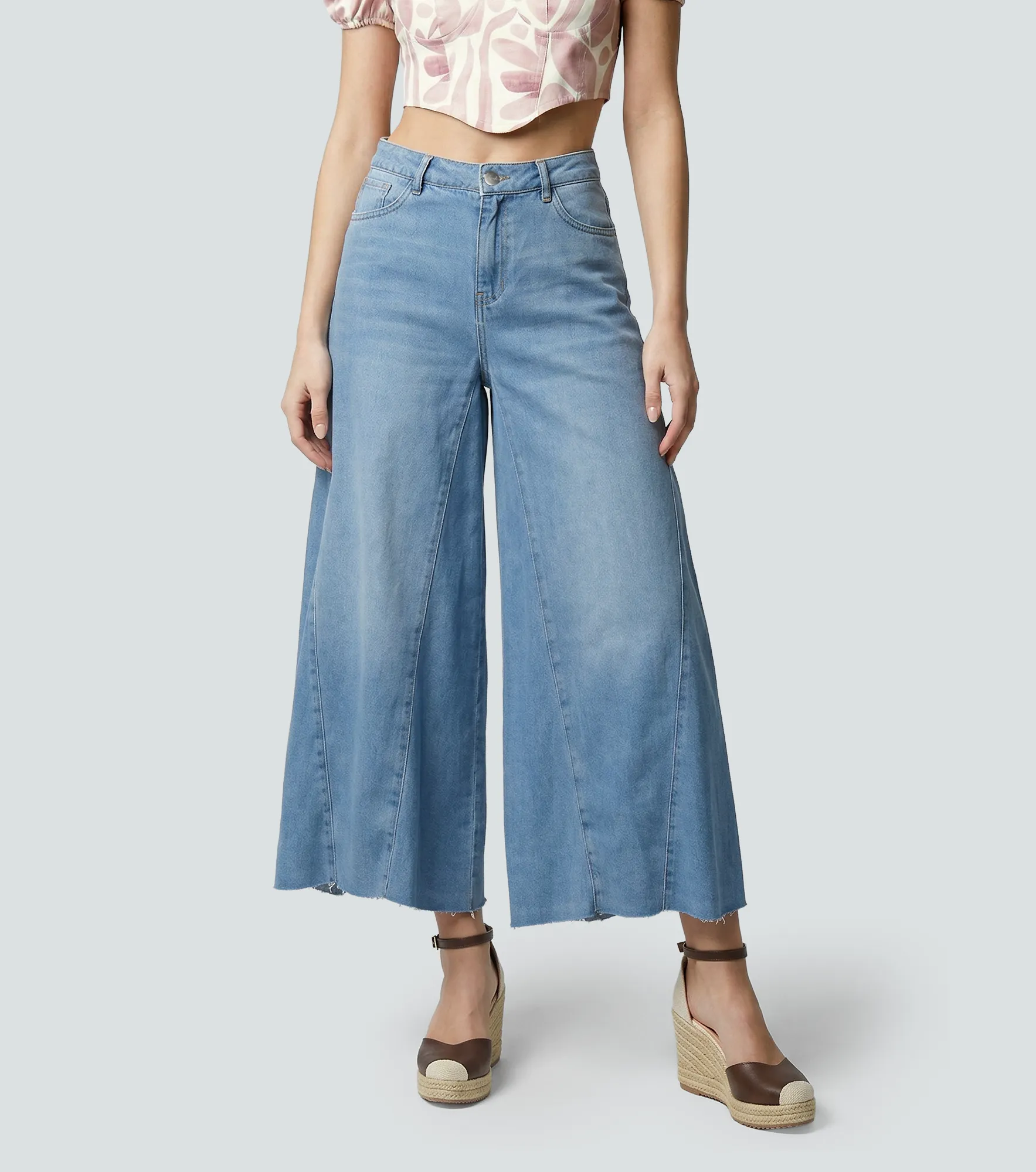 Barcelona Jean Con Nesgas Tipo Falda Maylin DerekAZ