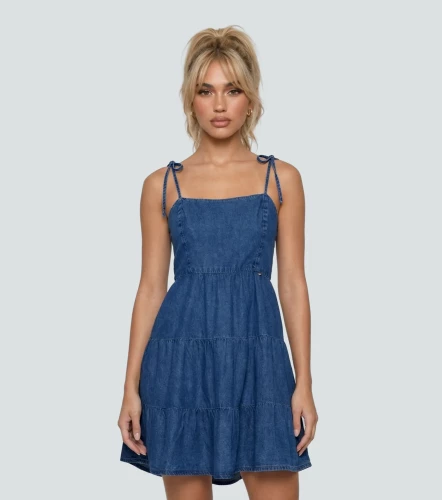 Vestido Para Mujer En Chambray Con Proceso Nicky DerekAZ