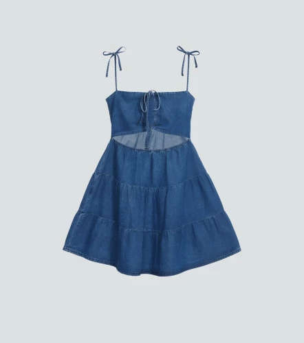 Vestido Para Mujer En Chambray Con Proceso Nicky DerekAZ
