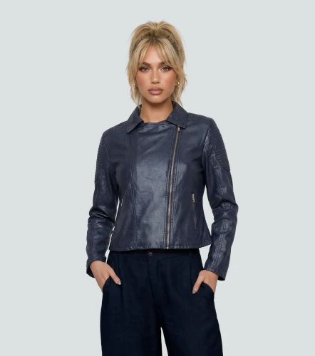 Chaqueta En Indigo Para Mujer Thalia DerekAZ