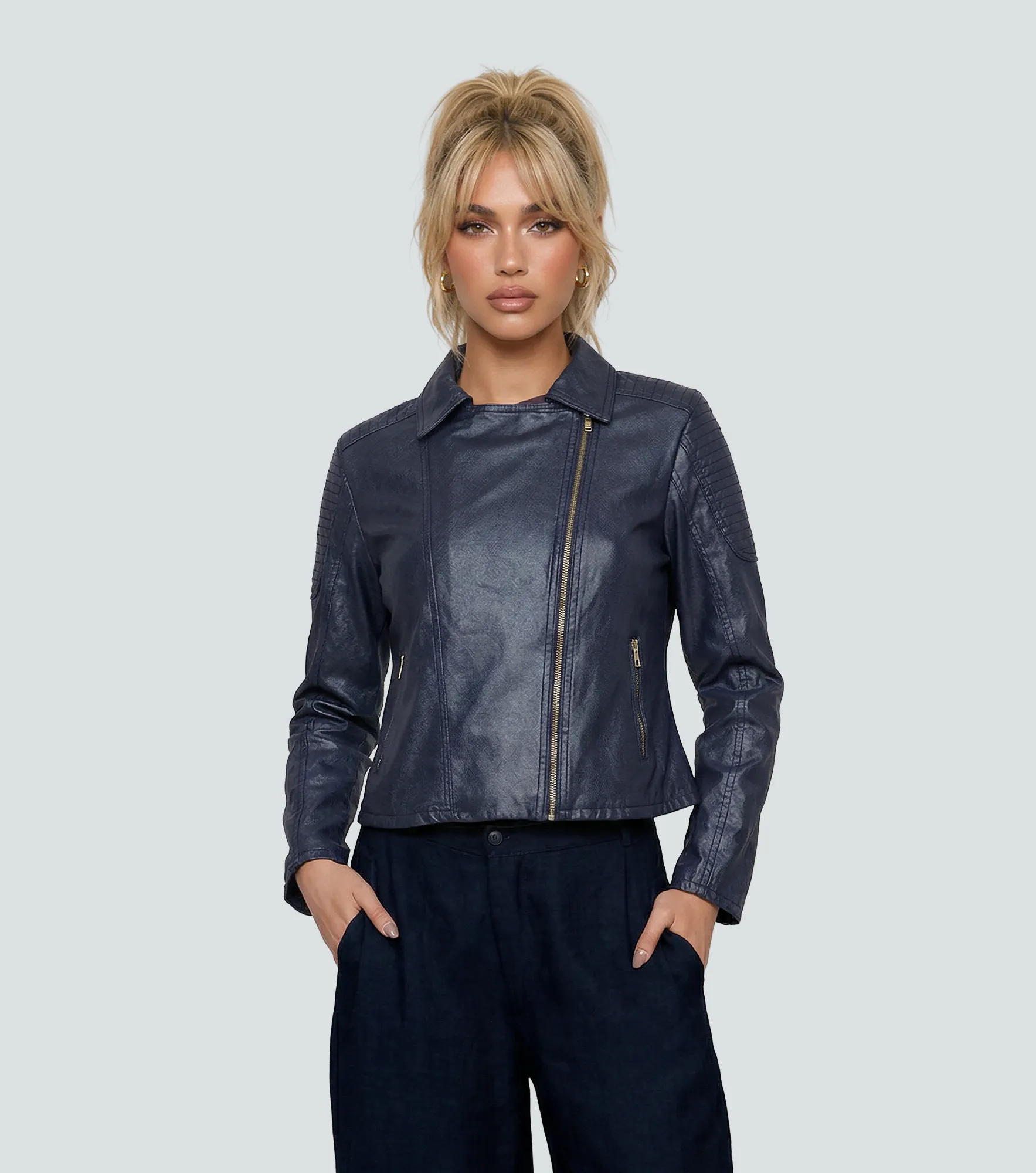 Chaqueta En Indigo Para Mujer Thalia DerekAZ