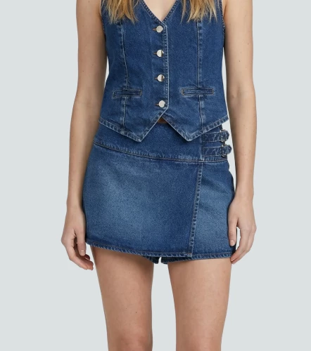 Falda Short Para Mujer En Indigo Tania DerekAZ
