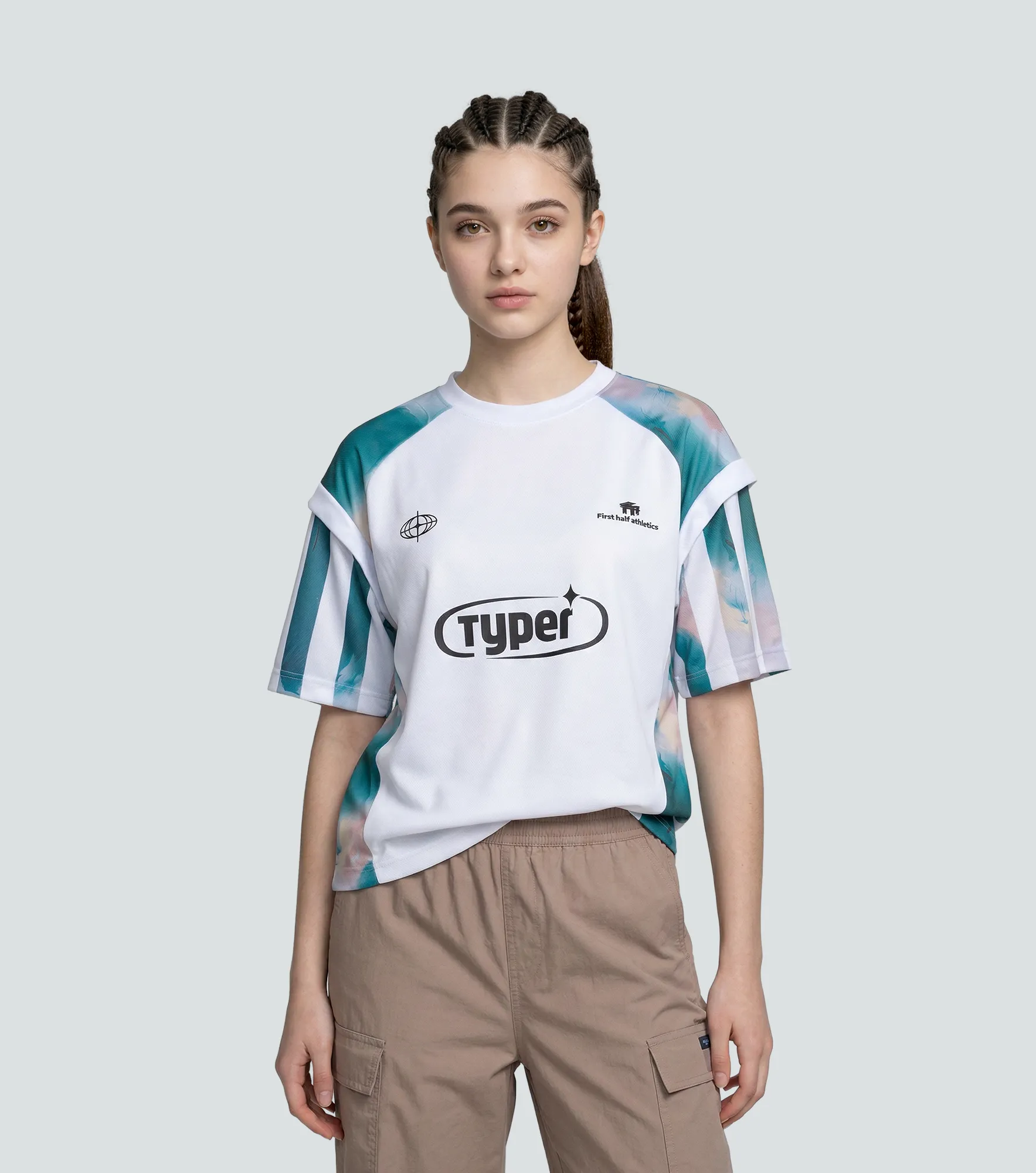 Ava T Shirt Oversize Con Estampado Typer 837565 BL