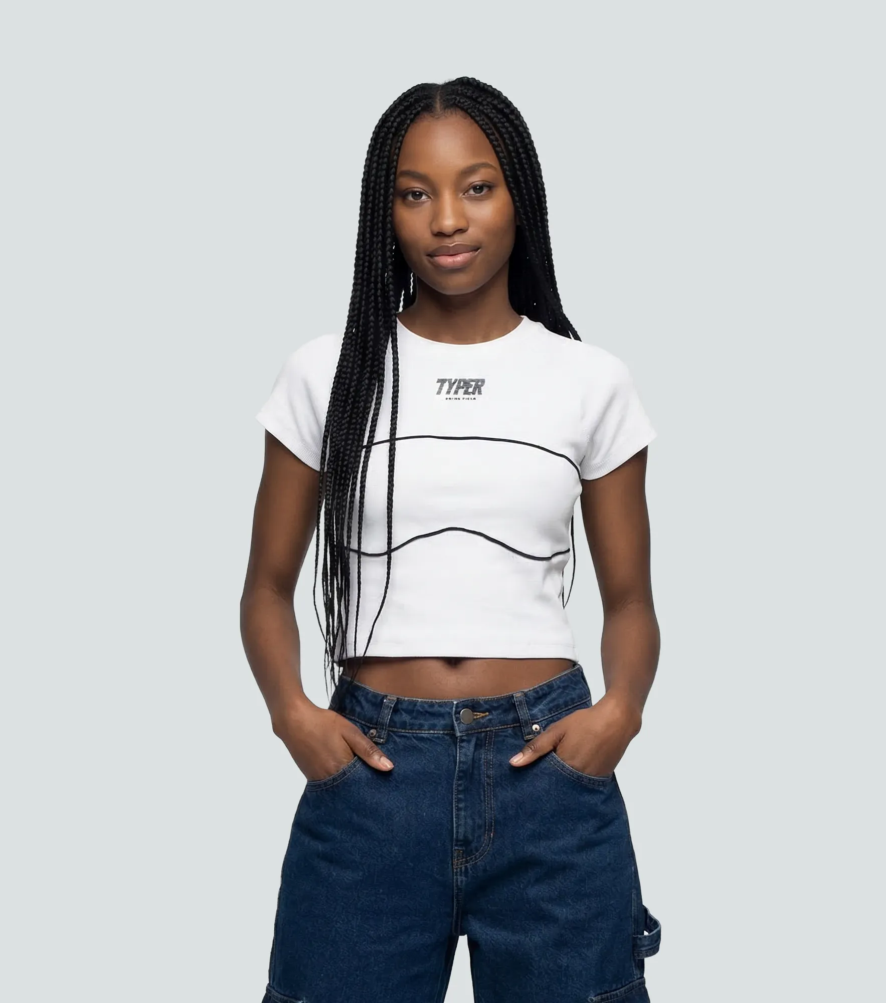 Layla Blusa Slim Con Sesgo En Contraste TyperBL