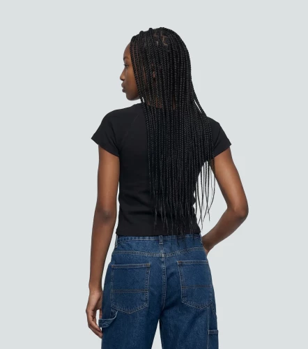 Layla Blusa Slim Con Sesgo En Contraste TyperNG