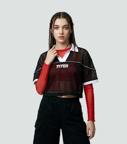 Aria Blusa Relaxed Con Sesgo En Contrastes TyperNG