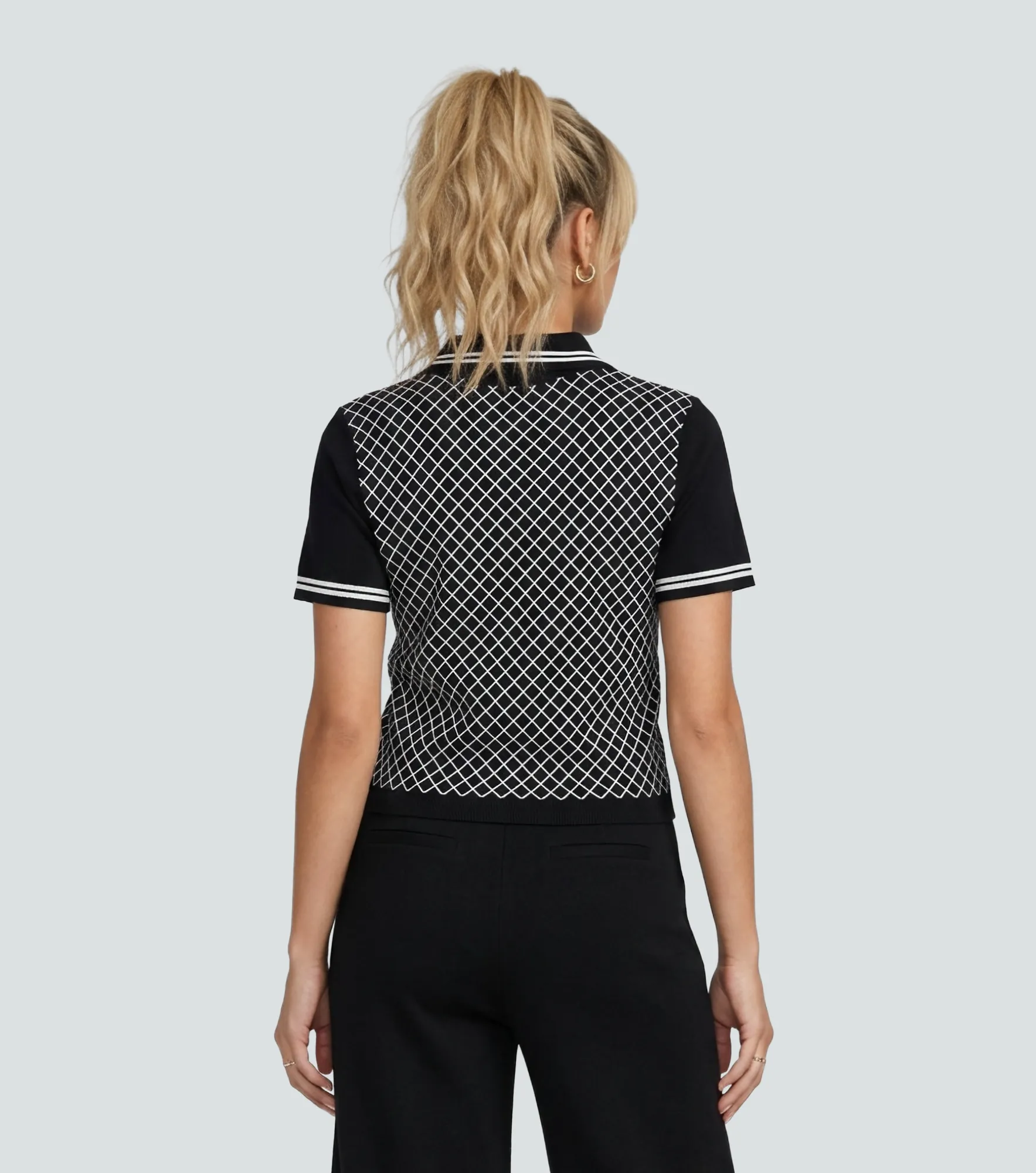Blusa Tejida Para Mujer Tipo Polo Combinado Derek 838605 NG