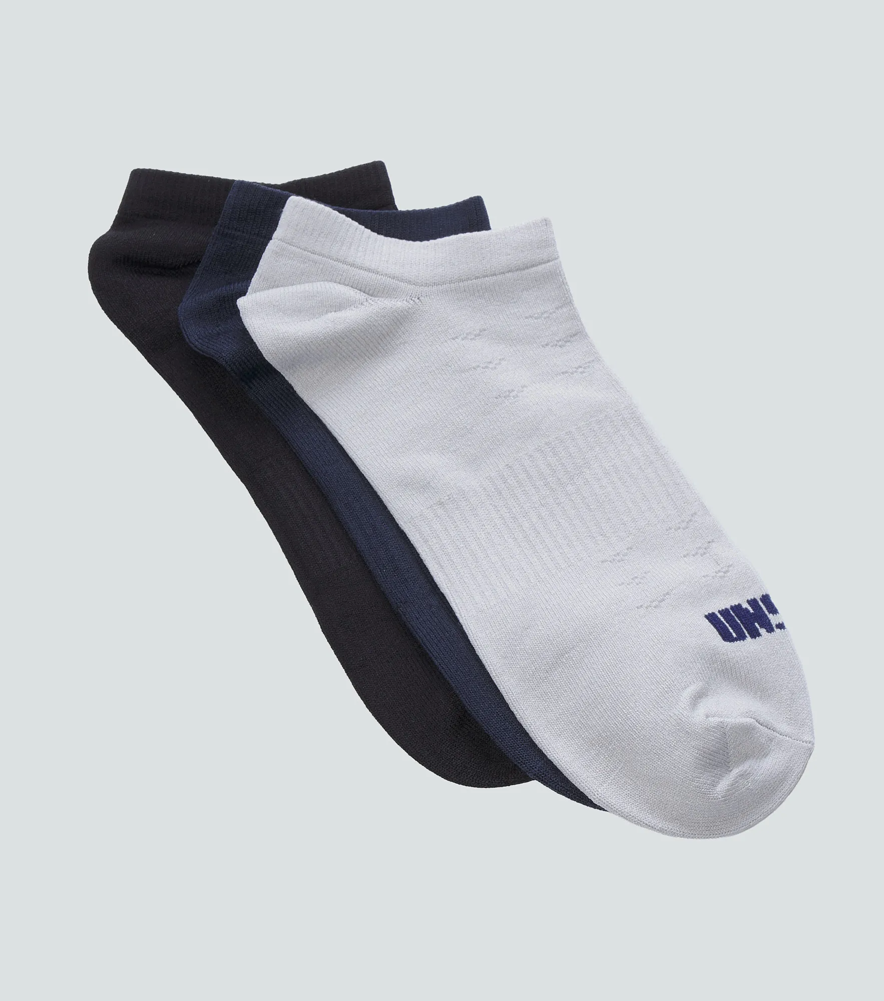 Juan Medias Tripack Unicolor Con Texto Unser 837809 CU