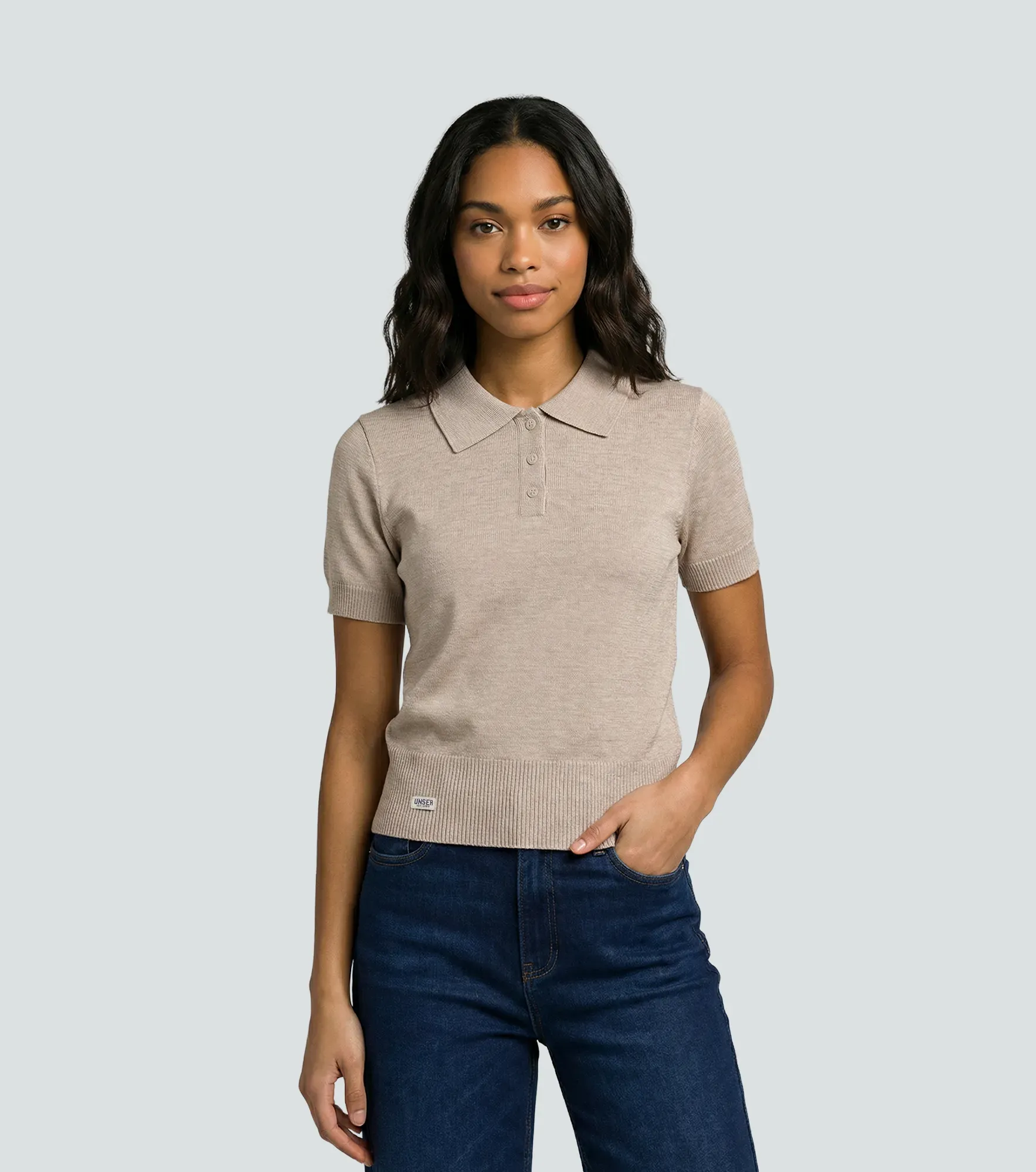 Abby Blusa Tejida Con Cuello UnserCM