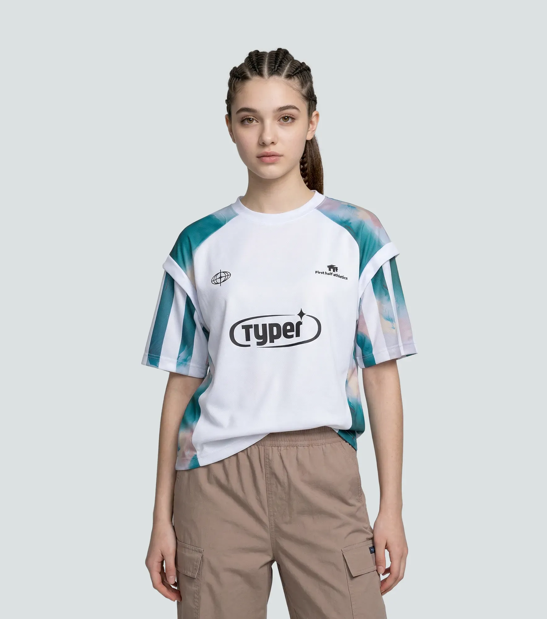 Ava T Shirt Oversize Con Estampado Typer 837565 BL