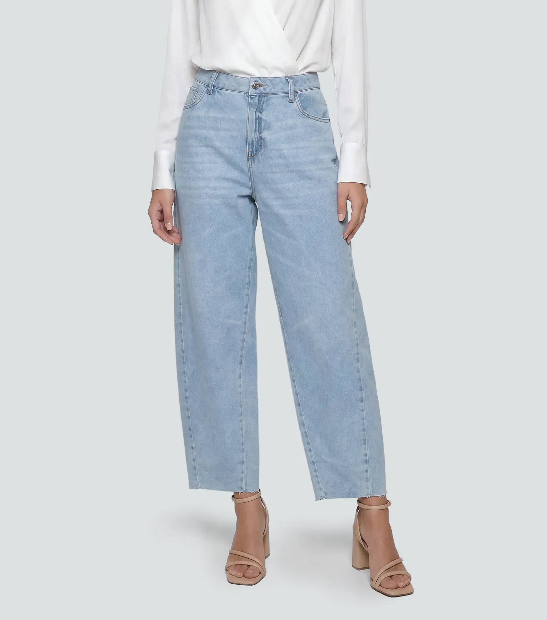 Barcelona Jean Para Mujer Tipo Barrel Lauren Derek 837362 AZ