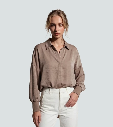 Blusa Camisera Para Mujer Unicolor Manga Ranglan DerekKQ