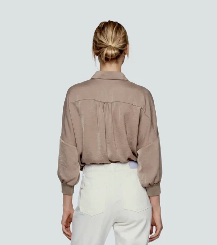 Blusa Camisera Para Mujer Unicolor Manga Ranglan DerekKQ