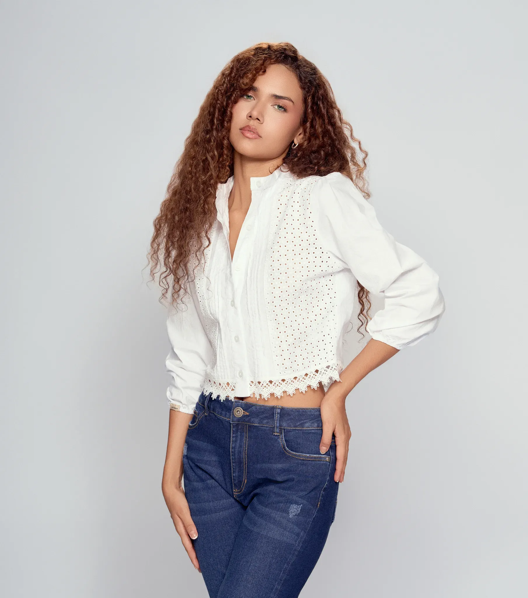 Blusa Para Mujer Con Oajlillo Y Alforzas Unser 830837 BL