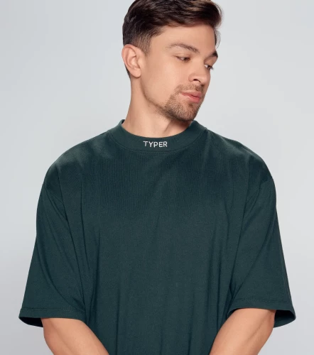 Bruno T Shirt Oversize Bordado En Cuello TyperVO