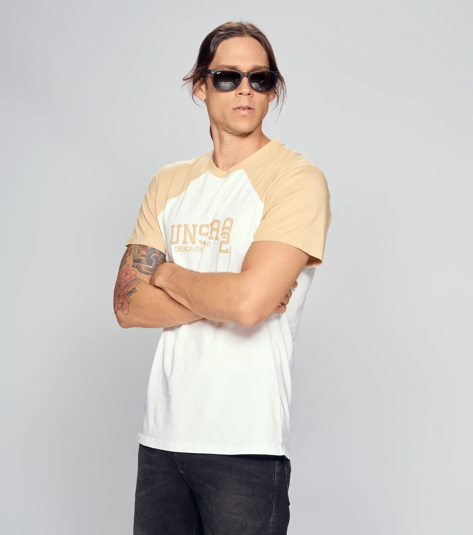 Camisa Para Hombre Molderia Comfort Manga Rangla Combinada UnserKQ