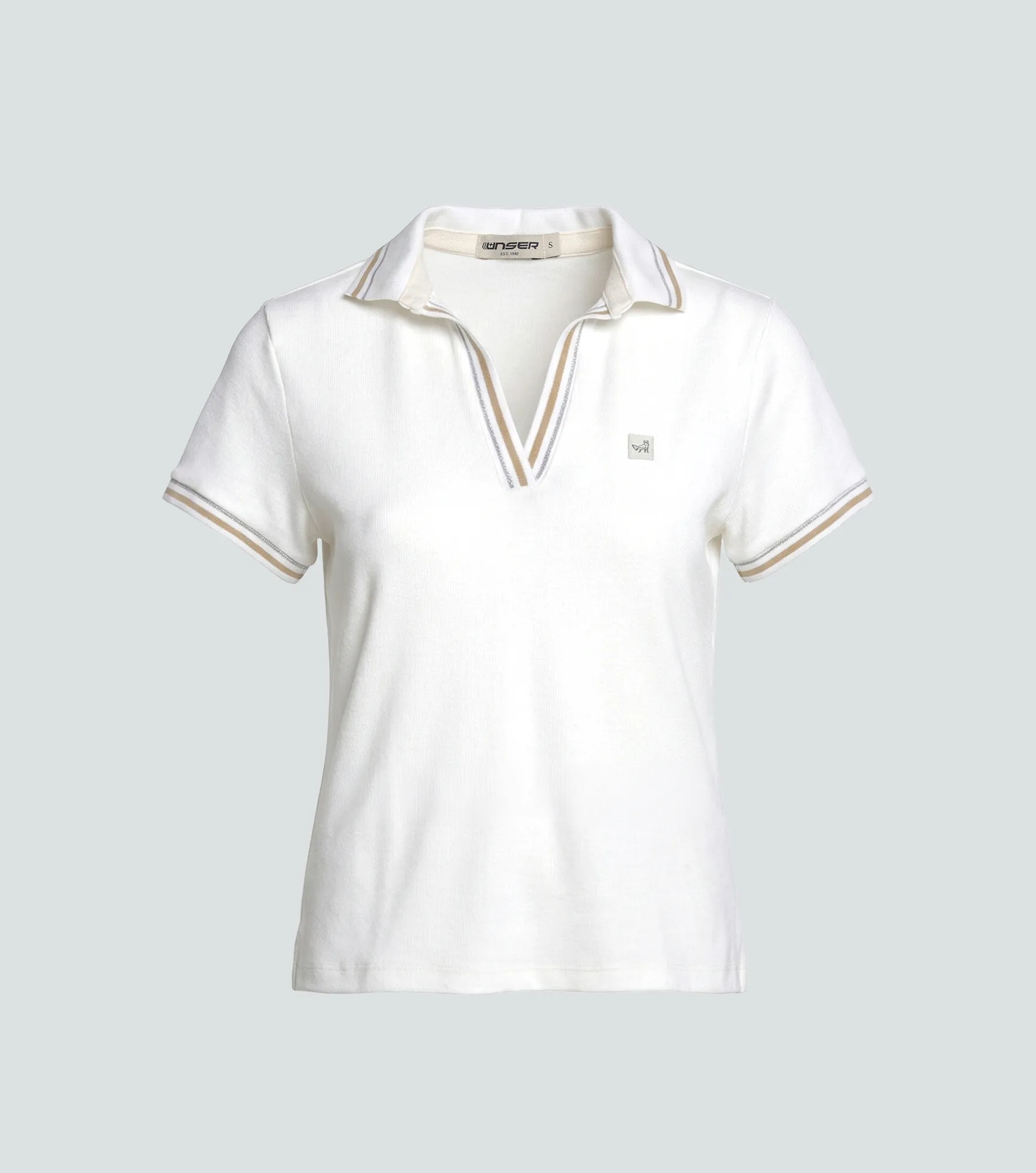 Laura Polo Unicolor Cuello En V Con Martingala Cuello Y Punos Tejidos Unser 834541 AR