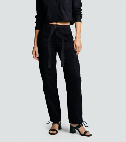 Pantalon De Mujer Unicolor Cargo DerekNG