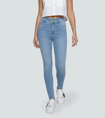 Praga Jean Para Mujer Pull Up Bota Skinny Carmen DerekAZ
