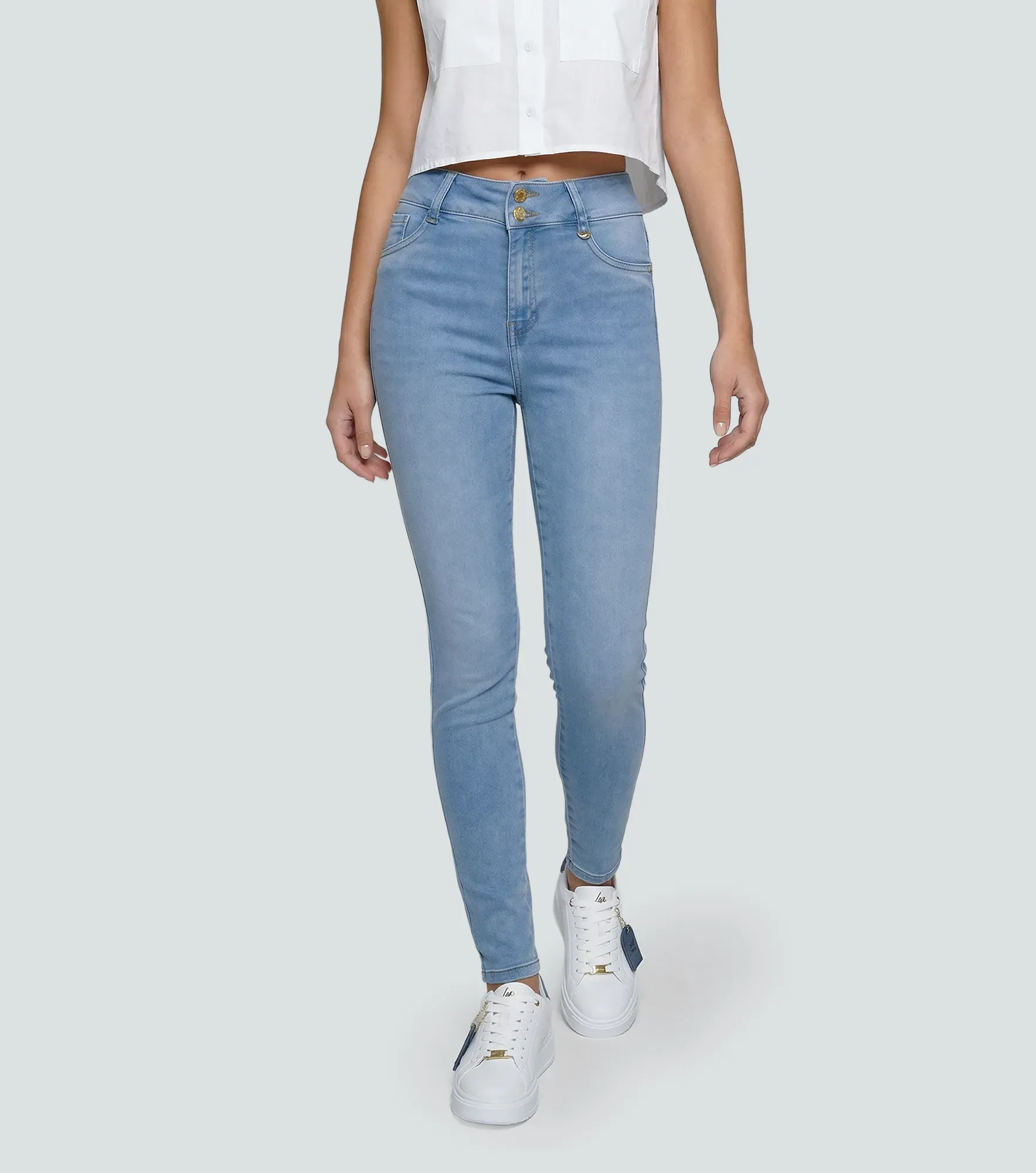 Praga Jean Para Mujer Pull Up Bota Skinny Carmen Derek 837727 AZ