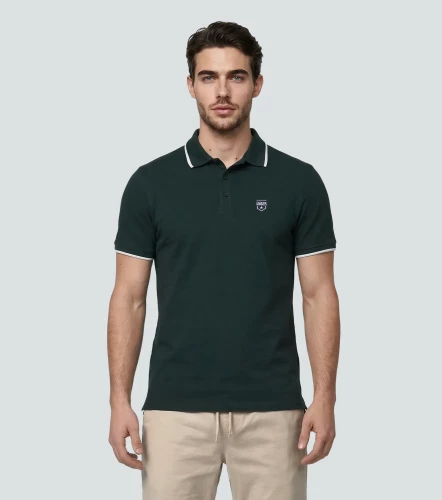 Slim Julian Polo Unicolor Con Bordado UnserVD