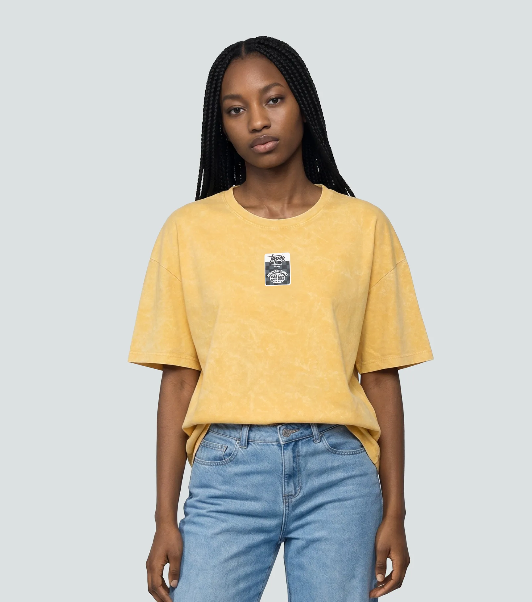 Mary T Shirt Boxy Con Acid Wash TyperAL