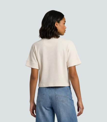 Victoria Blusa T Shirt Unicolor Manga Enteriza UnserAR