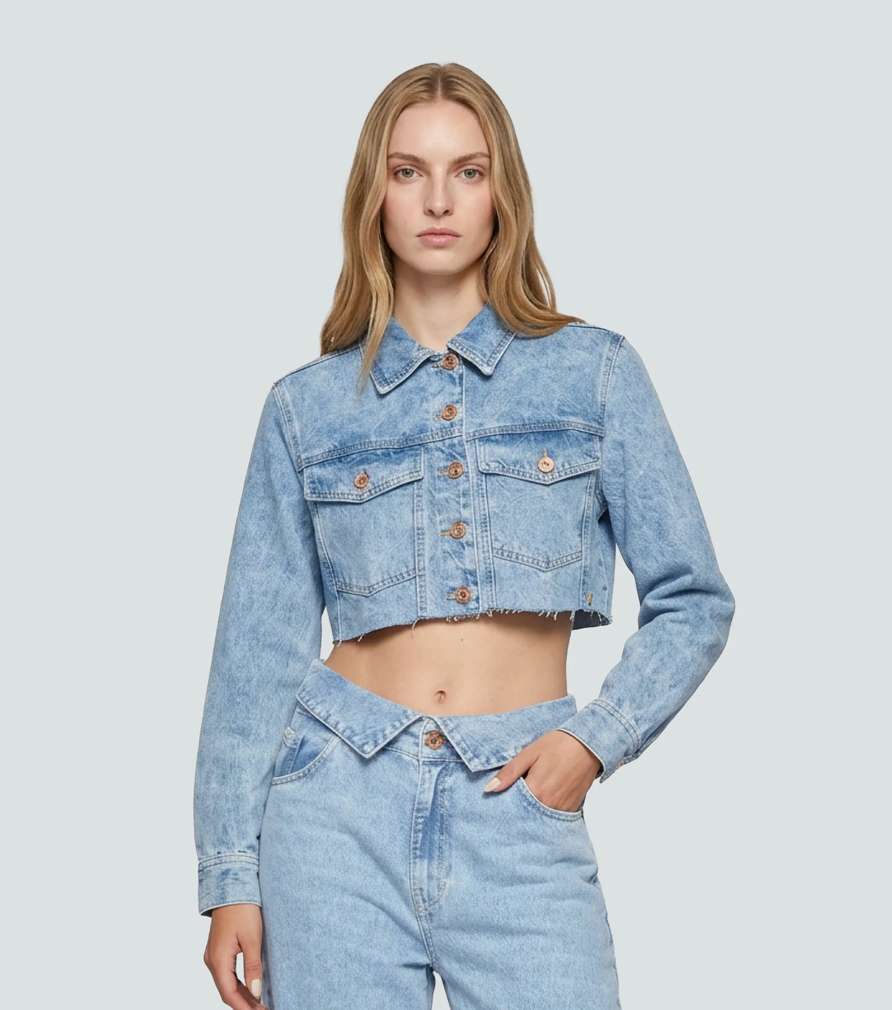 Coachella Chaqueta En Denim Con Laser Derek LovelyAZ