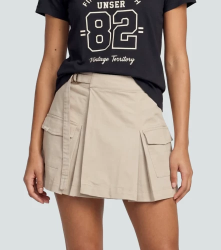 Yoli Falda Con Bolsillos Y Pinzas En Delantero UnserKQ