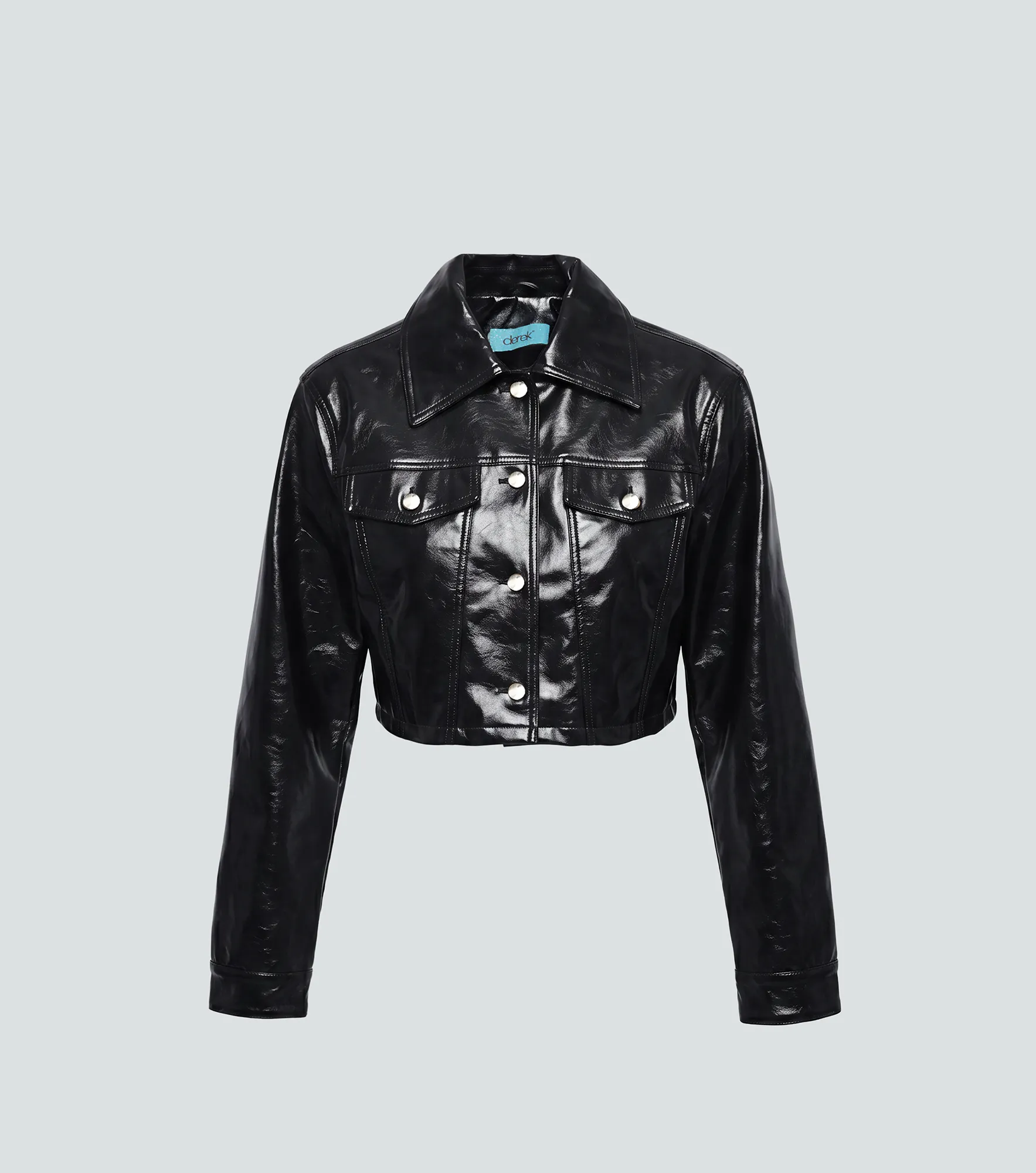 Chaqueta Biker De Cuero Estilo Motero Para Mujer Derek 838128 NG